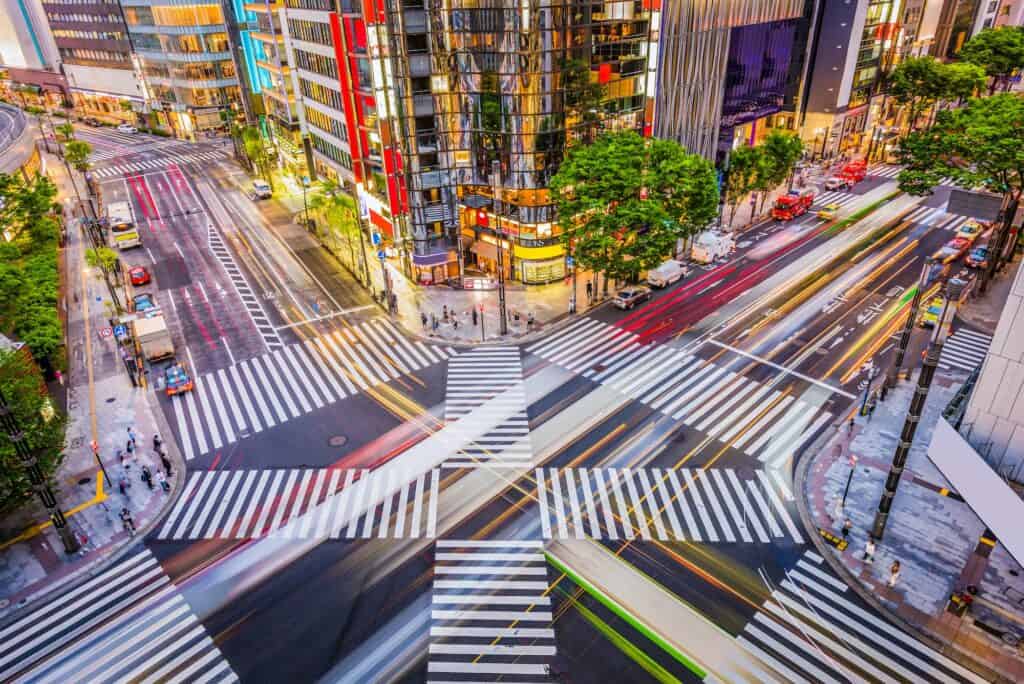 Tokyo, Japan in the Ginza District